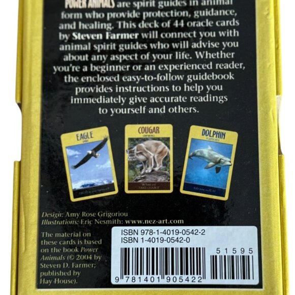 Power Animal Oracle Cards Steven D. Farmer 44-Card Deck No Guidebook - Picture 5 of 5